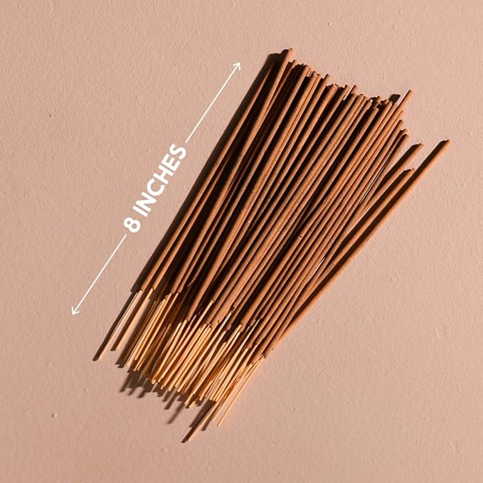 Folkulture Incense Sticks | Set of 6 (120) Insence-Sticks with 45 Mins Burn Time | Non Toxic Sandalwood, Eucalyptus, Cedar, Palo Santo | Organic White Sage Inscents