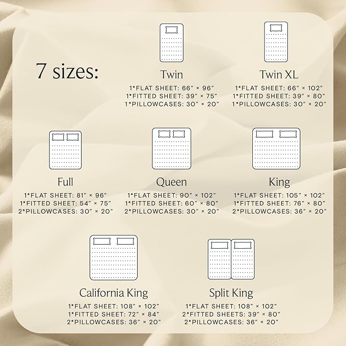 LuxClub 3 PC Twin Sheet Set, Deep Pockets Wrinkle Free Cooling Bed Sheets Hotel Bedding for Women, Men, Kids & Teens, Includes 1 Fitted Sheet, 1 Flat Sheet and 1 Pillowcase-Silky Soft Cream