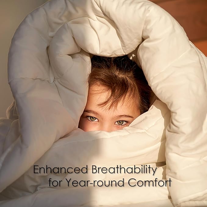 EP Mode Warm Weight Wool Comforter for Winter, Purely Natural Duvet Insert, 100% Australian Wool Filling (400GSM, Size King)
