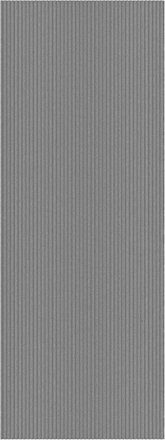 Ottomanson Mud Mat 2'7" x 3' Entryway Rug - Non-Slip Scraper Doormat for Muddy Paws, Dirt Trapping Indoor/Outdoor Mat for High-Traffic Areas, Kitchen, Garage, Patio, Gray