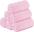 Buryeah 6 Pcs Flannel Throw Blanket Bulk 50 x 60 in Sleepover Blanket Outdoor Wedding Throw Lightweight, Oeko-tex Standard 100 Certified for Sofa Homeless Gifts (Pink)