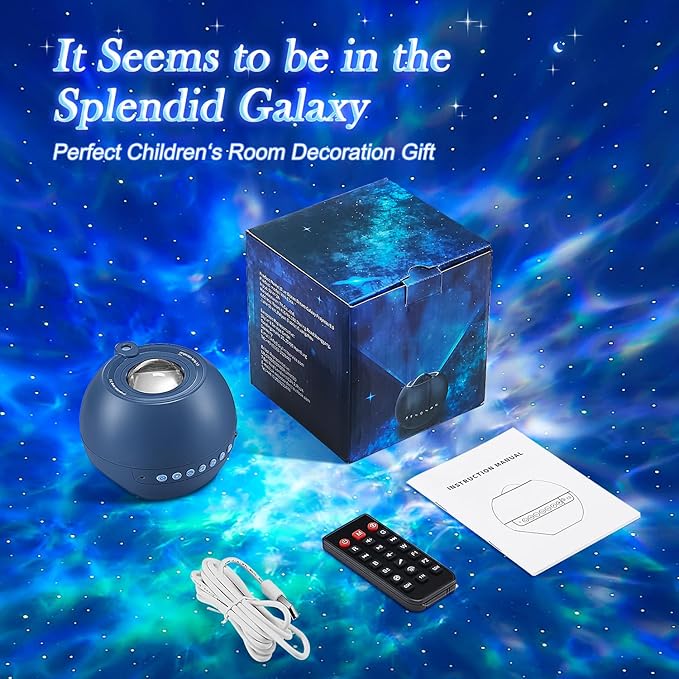 Star Projector Galaxy Projector for Bedroom, 15 White Noises+15 Colors Galaxy Night Light Projector for Kids Room,Bluetooth White Noise Machine for Sleeping Star Lights,Shower Lamp Gifts for Teen Boys