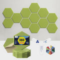 Self-Adhesive Acoustic Panels [390 lbs/yd³ Ultra-High Density], 2nd Generation Sound Absorbing Panel, Professional Level Sound Panel, Polyester Soundproof Foam [Size M, Fruit Green]
