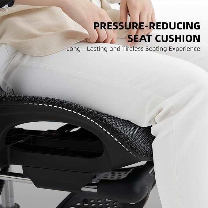Office Chair with 3D Adjustable Lumbar Support,Ergonomic Computer Chair,Adjustable Headrest and Armrests, 400lbs Capacity,Tilt-Swivel,Premium Mesh Desk Chair for Office,Home & Gaming (Black)