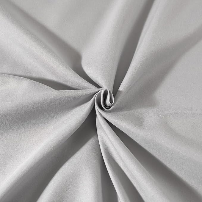 Bed Skirt Queen Size Ruffled Bed Skirt with Split Corners, Queen Bed Skirt 18 Inch Drop, TSUTOMI Queen Size Bed Skirt Light Grey for Ruffled Bed Skirt with Split Corners, Bed Skirt Queen Size