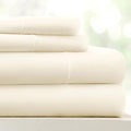 Linen Market Double-Brushed Microfiber Twin XL Sheet Set 3 Piece – Oeko-TEX Certified Ultra Soft & Wrinkle-Free - 16" Deep Pocket Sheets - Easy Care Twin XL Size - Ivory