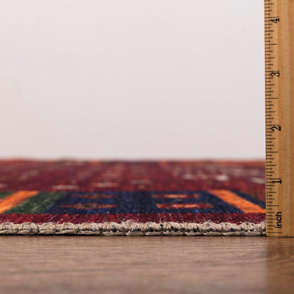 Keen Home Design 6x9 Rug - Machine Washable Area Rug with Non-Slip Backing, Ideal for Living Room, Dining Room, Bedroom - Vintage, Easy Clean, Durable, Low Pile Rug - (6' x 9')