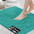 GORILLA GRIP Bath Rug Mat 30x20, Soft Absorbent Chenille, Quick Dry Microfiber Mats, Rubber Backing Washable Shower Floor Rugs, Bathmat Runner, US Designed Bathroom Home Decor Accessories Turquoise