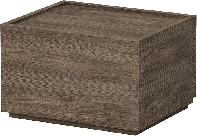 Stackable Storage Drawers, Wooden Drawer Storage Organizer, Modern Nightstands with Wooden Drawers, Small Storage Cabinet, Modular Design, Available in 2 Sizes for Versatile Use Walnut Small