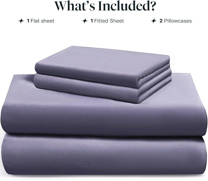 LuxClub Full Size Bed Sheets, 100% Rayon Derived from Bamboo Cooling Sheets, Breathable & Soft Deep Pocket Up to 16", Hotel Luxury Silky Sheets Full Size Set, Light Grey