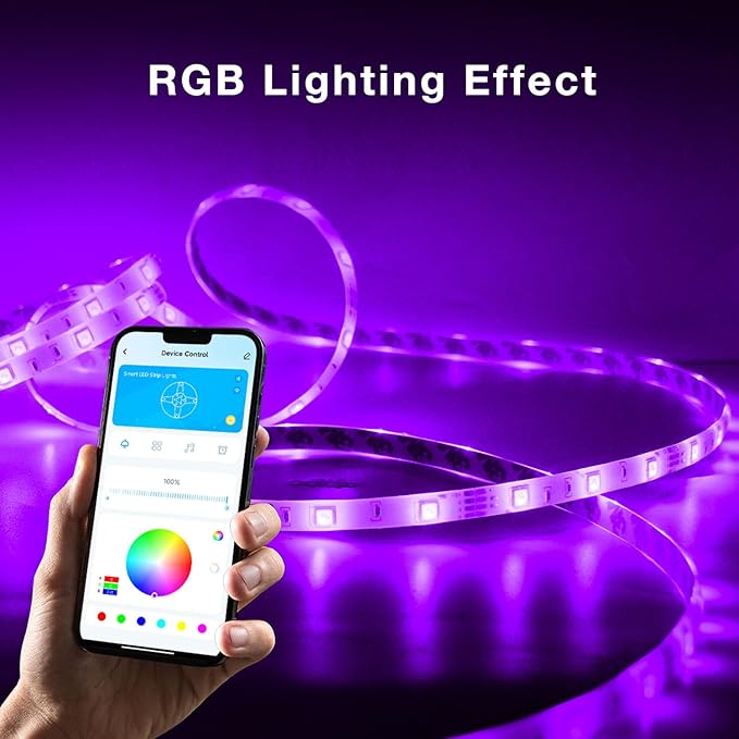 DAYBETTER IP65 Waterproof Led Strip Lights, Smart WiFi LED Lights Work with Alexa and Google Assistant, Color Changing Lights with APP Control, Suit for Bedroom, Bathroom, Home Decor, Outdoor, 32.8ft