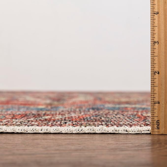 Keen Home Design 3x5 Rug - Machine Washable Entry Rug with Non-Slip Backing, Ideal for Enteryway, Kitchen, Bathroom, Laundry Room - Vintage, Easy Clean, Durable, Low Pile Rug - (3' x 5')