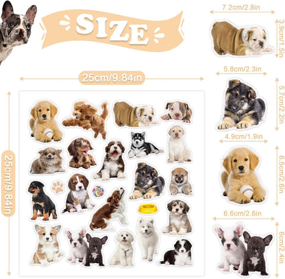 20 Pcs Dog Thick Gel Clings Puppy Window Gel Clings Decals Stickers for Kids Toddlers and Adults Cute Reusable Window Clings for Home Airplane Classroom Nursery Dog Party Supplies Decorations