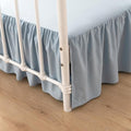 TSUTOMI Bed Skirt Twin Size Ruffled Bed Skirt with Split Corners, 14 Inch Drop Dust Ruffle Bed Skirts with Platform, Gathered Style, 100% Microfiber, Grayish Blue