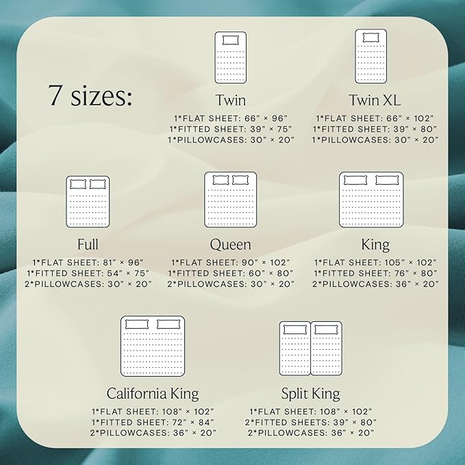 LuxClub 4 PC Queen Sheet Set, Deep Pockets Wrinkle Free Cooling Bed Sheets Hotel Bedding for Women, Men, Includes 1 Fitted Sheet, 1 Flat Sheet and 2 Pillowcases-Silky Soft Teal