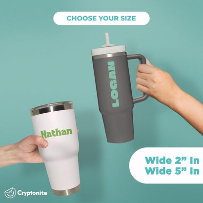 CRYPTONITE Customized Stickers for Your Car | Name Decals for Tumblers | Car Decals Stickers | Wall Stickers Decor | Custom Sticker for Your Laptop | Custom Decal for Bottle (C. Name Sticker)