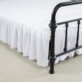 Bed Skirt Ruffled Bed Skirt with Split Corners, 18 Inch Drop Dust Ruffle Bed Skirts with Platform, White, Full Size