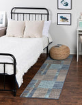 Unique Loom Autumn Collection Area Rug - Providence (2' 7" x 12' Runner, Blue Gray/ Light Brown)