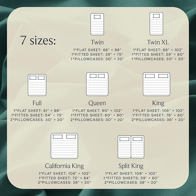 LuxClub 4 PC Full Sheet Set, Deep Pockets Wrinkle Free Cooling Bed Sheets Hotel Bedding for Women, Men, Kids & Teens, Includes 1 Fitted Sheet, 1 Flat Sheet and 2 Pillowcases-Soft Emerald