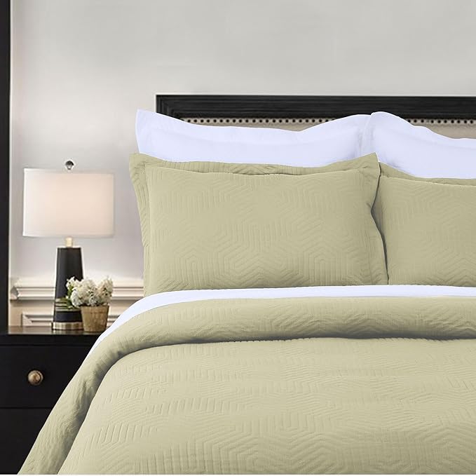Threadmill Luxury Cotton Blankets for Queen Size Bed | All-Season 100% Cotton Queen Size Blanket | Aster Cozy Lightweight, Soft Breathable Coverlet fits Full Size Bed, 90x92 | Sage Green