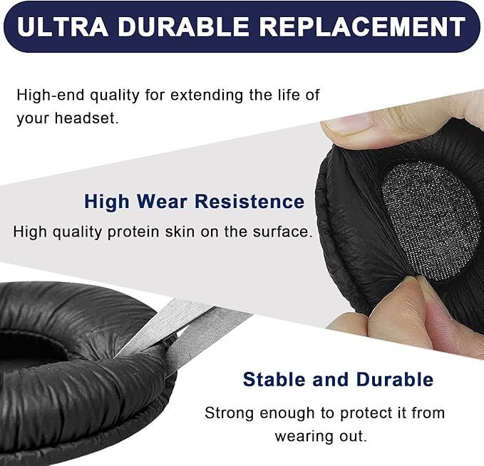 Ear Cushions for Plantronics Headset Replacement Ear Pads Compatible with Plantronics HW251N HW261N HW510 HW520 Blackwire C320 3210 3220 3320 Jabra Biz 1500 GN2000 PRO 920 9450 Headphones (4 Pack)