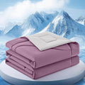 Cooling Comforter Twin Size, Double-Sided Cooling Blanket for Hot Sleepers & Night Sweats, Arc-Chill Q-Max > 0.4 Breathable Ice Blanket, Lightweight Cold Comforter (68''x90'', Muted Pink)