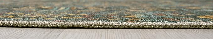 Keen Home Design 2x12 Rug - Machine Washable Runner Rug with Non-Slip Backing, Ideal for Hallway, Entryway, Kitchen, Laundry Room - Vintage, Easy Clean, Durable, Low Pile - (2'6" x 12')