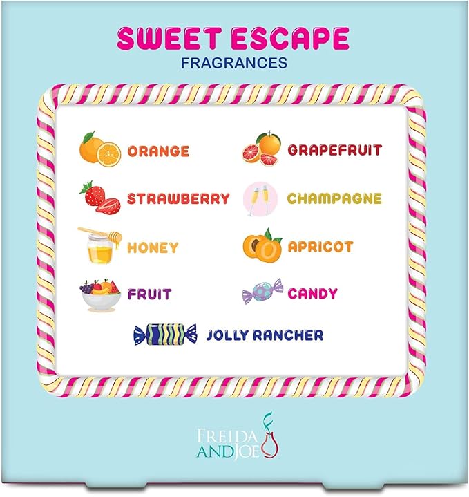 Sweet Escape Candy Fruity Juicy Sweet Treat Bomb Bath Fizzers Bath Bomb Gift Set for Women - 9 Large Bath Bombs Aromatherapy Luscious Fragrance Bath Gift Set