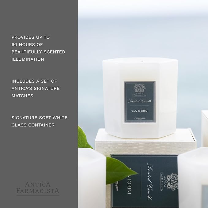 Antica Farmacista Luxury Scent Candle - Decorative Home Candle - Long-Lasting & Premium Scented - Luxury Gift - Santorini, 9 oz