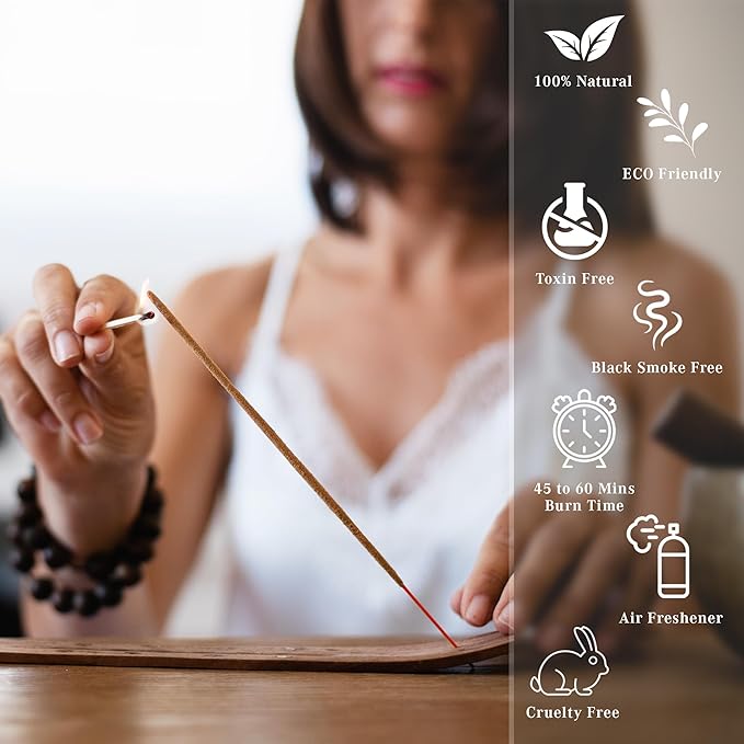 Incense Sticks, Dragons Blood Incense, Pack of 100 Stick, Hand Rolled Aromatic Masala Made with Natural Ingredients, 45-60 Min Burn Time, Best for Home Fragrance, Meditation, Yoga, Spiritual Healing