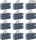 Moving Bags Heavy Duty Extra Large, Moving Boxes, Moving Supplies Essentials,Storage Bins with Lids, Plastic Packing Totes, Storage Bags for Clothes with Handles & Zippers(Grey, 12 Pack)
