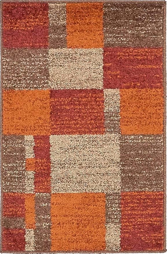 Unique Loom Autumn Collection Area Rug - Providence (2' x 3' 1" Rectangle, Multi/ Beige)