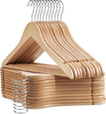 Wooden Hangers Clothes Hangers Slim Wood Hanger Coat Hanger for Closet,Hanger with Extra Smooth Finish,Hangers for Shirt Suit Dress 20 Pack Natural