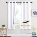 RYB HOME Soundproof Curtains for Bedroom, PM2.5 Particle Filter 100% Blackout Energy Saving Small Window Curtains for Baby Nursery Living Room Home Office, Pure White, W 42 x L 63 inches, 2 Pcs