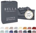 Bella Coterie Luxury Bamboo Viscose Twin XL Size Sheet Set | 100% Organically Grown | Ultra Soft | Cooling for Hot Sleepers | 18" Deep Pocket [Charcoal Grey]