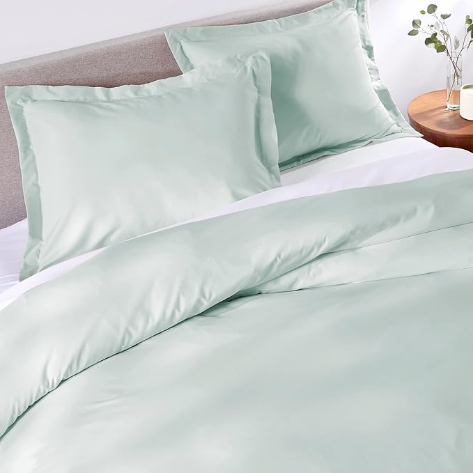 PeachSkinSheets 1500tc Level of Softness Soft Cooling Duvet Cover Set | King/Cali King Size - Mint Julep