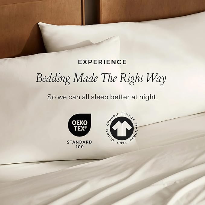 BOLL & BRANCH Signature Hemmed Sheet Set - King + Standard, Juniper - Luxury 100% Organic Cotton - Includes 1 Flat, 1 Fitted, 2 Standard Size Pillowcases - Buttery Soft