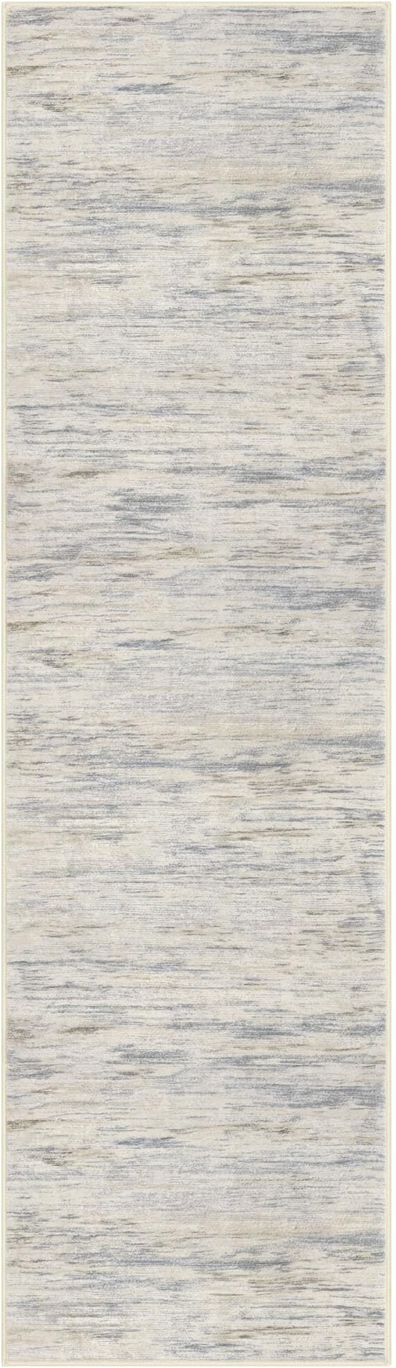 2x7 Modern Abstract Runner Rug for Hallways, Gray Beige Neutral Multi Super Soft Hallway Decor Kitchen Rugs with Non-Slip, Non-Shedding Washable Rug for Hallways Entryway Laundry Indoor