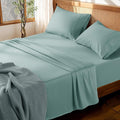 LBRO2M 100% Cotton Sheets Set Deep Pocket 19", 1000 Thread Count California King Size 4 Piece Bed Sheet Sets Soft Comfortable Bedding All Season (California King, Sage Green)