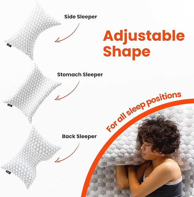 Layla Sleep, Adjustable Fill Kapok Pillow, Luxurious Cooling Pillow, King (Single), Supportive for Head and Neck, Fully Adjustable, Natural Material That is Light and Airy. Sleep Better-Kapok Pillows