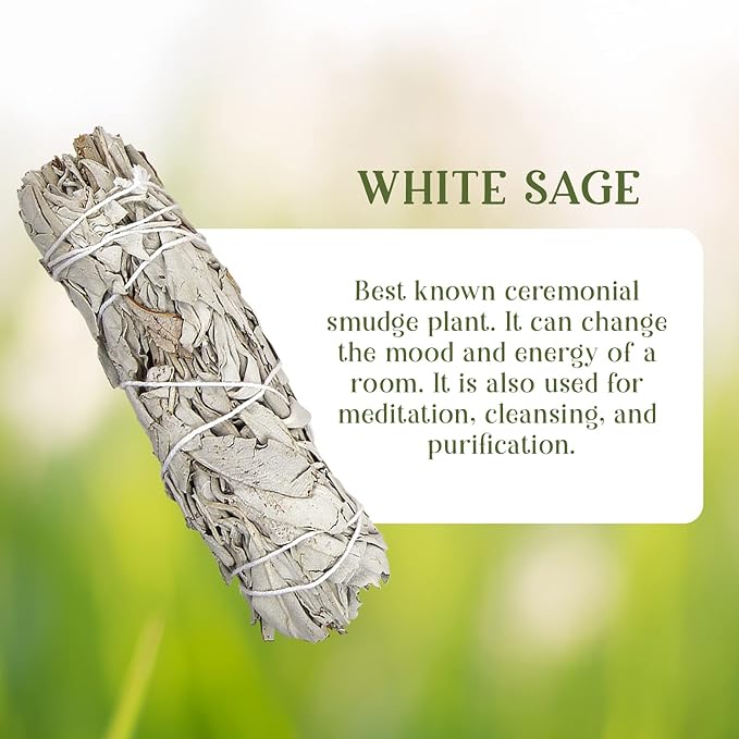 MECKA White Sage Smudge Sticks (3 Pack) | Bulk Wholesale Premium Sage Bundles | Burn for Smudging & Cleansing Negative Energy from House/Office, Stress Relief | Sustainably Grown