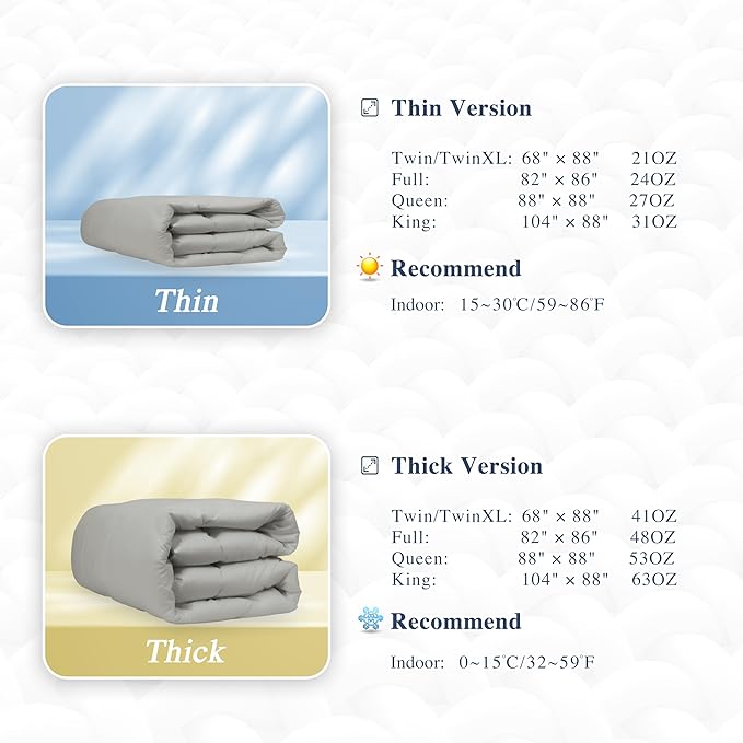 sunflower Comforter Twin Duvet Insert Twin XL Comforter Down Alternative Filling 100% Cotton Shell All Season for Dorm Warm Breathable Noiseless Silver Gray Machine Washable with Corner Taps