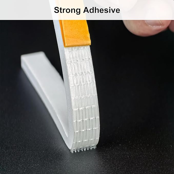 Weather Stripping Door Seal Strip, Strong Adhesive, Weatherproof, Reduce Noise, Gap Filler, Foam Insulation Tape for Doors and Windows (1/2 in x 1/4 in x 26 Ft), White