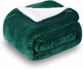SOCHOW Sherpa Fleece Throw Blanket, Double-Sided Super Soft Luxurious Plush Blanket Throw Size, Green, 50x60 inches