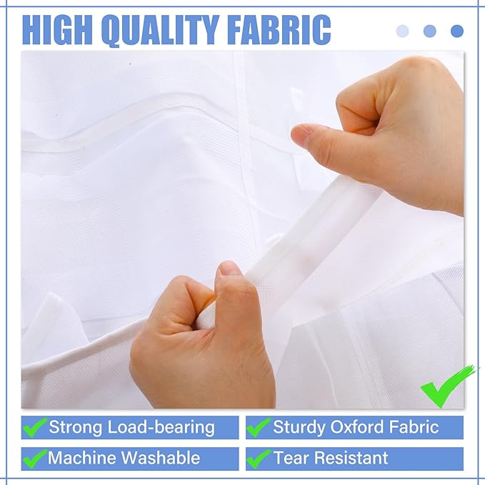 Windyun 40 Over the Door Shoe Organizer Large Breathable Mesh Pocket Clear White Hanging Shoe Rack for Closet Behind Door Hanger Storage Holder Nonslip Hook for Women Men Entryway Bedroom Utility Room