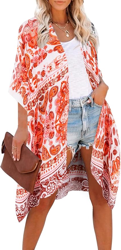 Moss Rose Women Summer Bikini Kimono Bathing Suit Cover Ups for Swimwear
