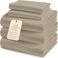 LANE LINEN 100% Egyptian Cotton Split King Sheets for Adjustable Beds - 1000 Thread Count, Soft & Comfy Sateen Weave for Silky Finish, Cool Breathable Eco Friendly Sustainably Produced Bedding- Taupe