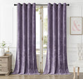 SMILETIME Lilac Purple Crushed Velvet Curtains 52x96 inch Luxurious Thermal Insulated Soundproof Drapes for Living Room Bedroom Office Soft and Durable Light-Filtering Window Treatments, 2 Panels