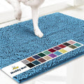 Muddy Mat® | Super Absorbent Door Mat Indoor, Microfiber Quick Dry Chenille Entryway Rug, Non-Slip Front Door Mat, Indoor Mats for Entryway, Machine Washable Pet Rug, Sky Blue 48"x60"