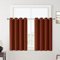 ChrisDowa 100% Blackout Terracotta Solid Curtains 54 Inches Long 2 Panels for Bedroom Living Room,Farmhouse Room Darkening Thermal Insulated Soundproof Grommet Top Window Treatment Drapes,52x54